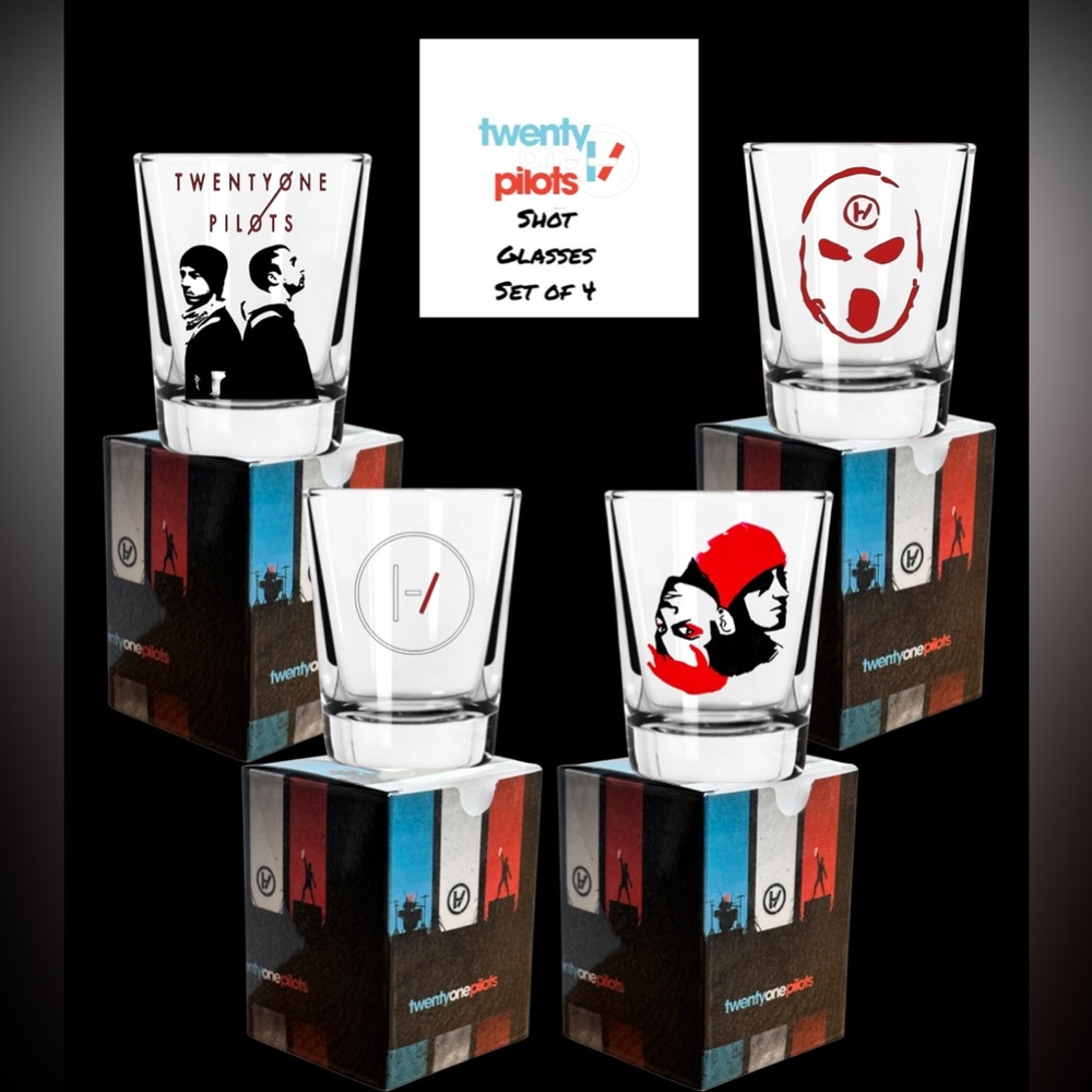 Twenty One Pilots Shot Glass/Gift Box Set OF 4